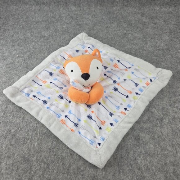 Falls Creek Fox Lovey Plush Baby Rattle 11.5 Inch Security Blanket Toy Fleece - Picture 1 of 13